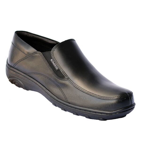 Calzado Romulo | Zapatos cerrado en cuero negro de dotación hombre de Calzado Romulus. Ref. 9235